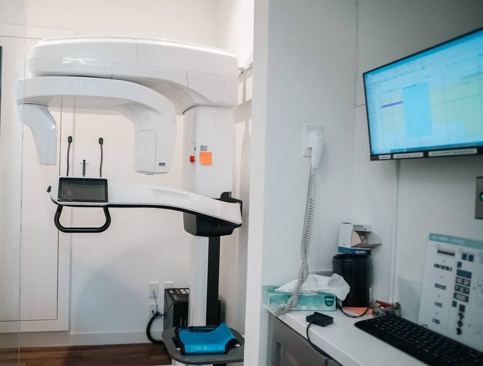 The panoramic and 3D imaging unit in its own room at My Dentist Vancouver